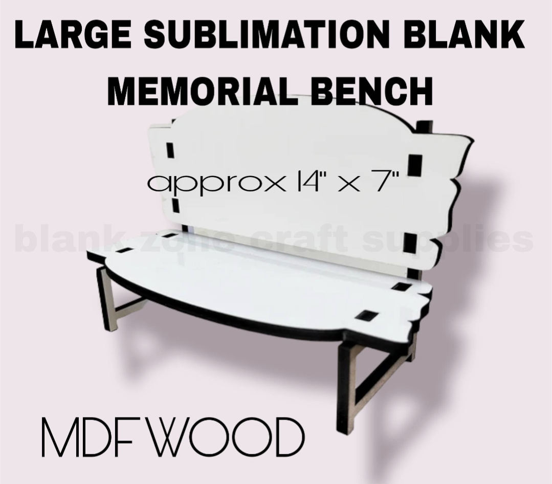 Sublimation blank MEMORIAL BENCH | blankzone craft supplies