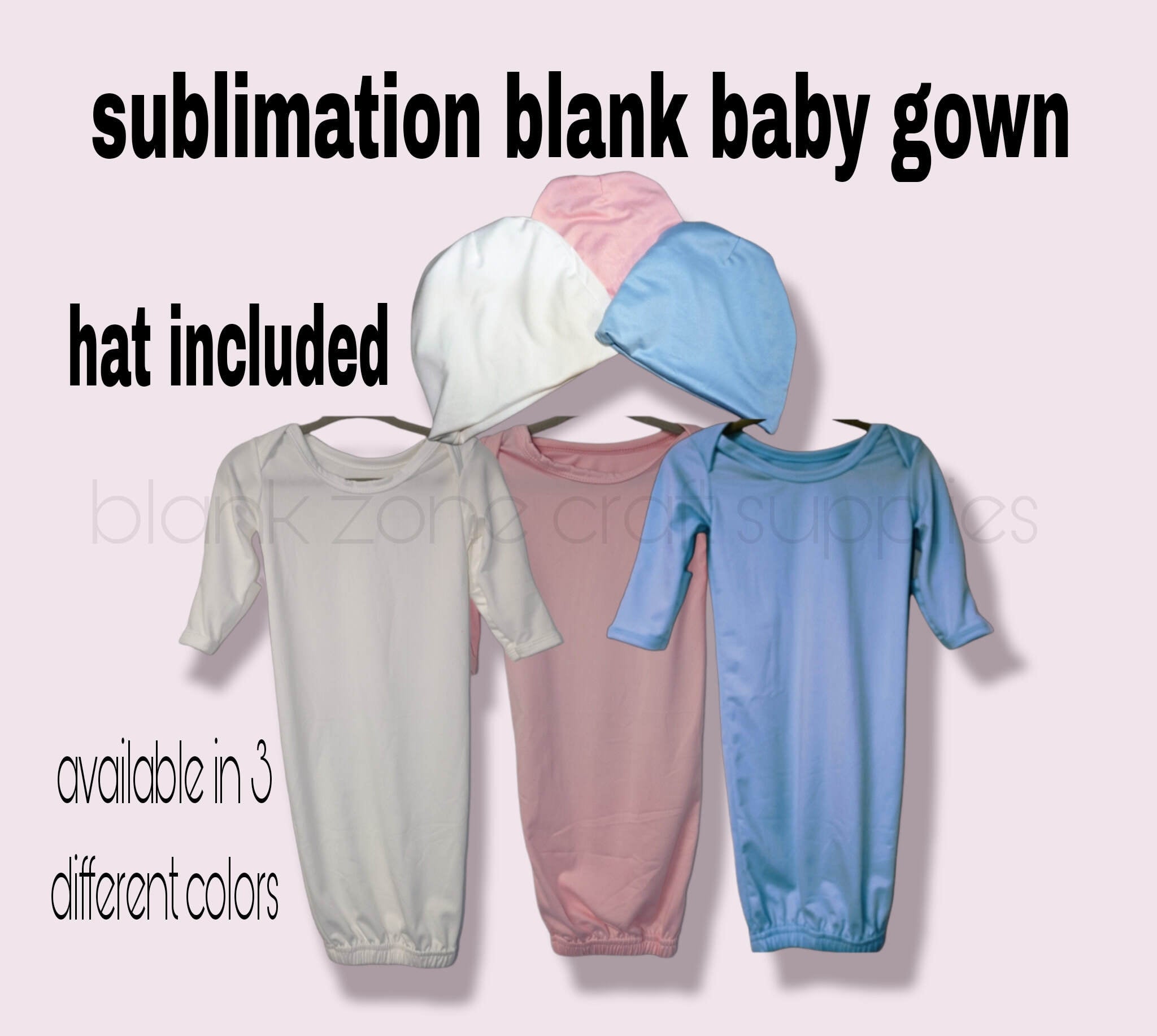 Baby gowns set sublimation blank blankzone craft supplies
